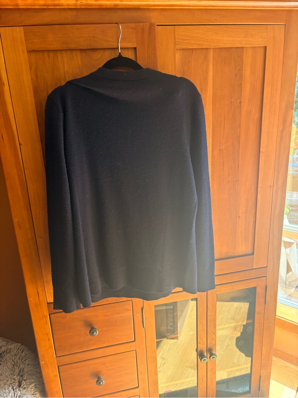 NWOT kate spade Dark Navy Sequin Star Crewneck Sweater. Wool/Cashmere, Size XL. - Picture 3 of 5